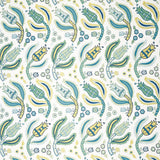 Schumacher Malabar Vine Peacock Wallpaper