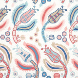 Schumacher Malabar Vine Rose & Delft Wallpaper