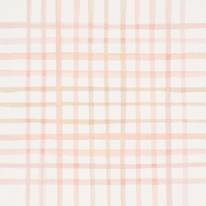 Schumacher Minerva Plaid Pink Wallpaper