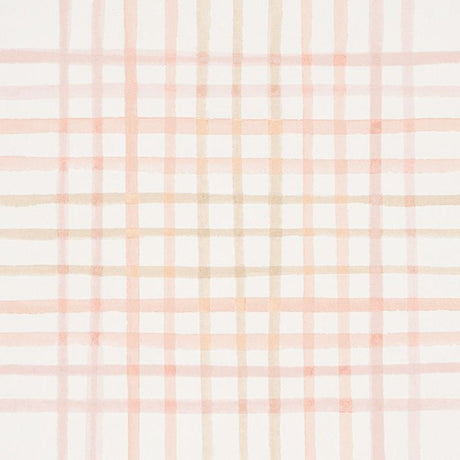 Schumacher Minerva Plaid Pink Wallpaper
