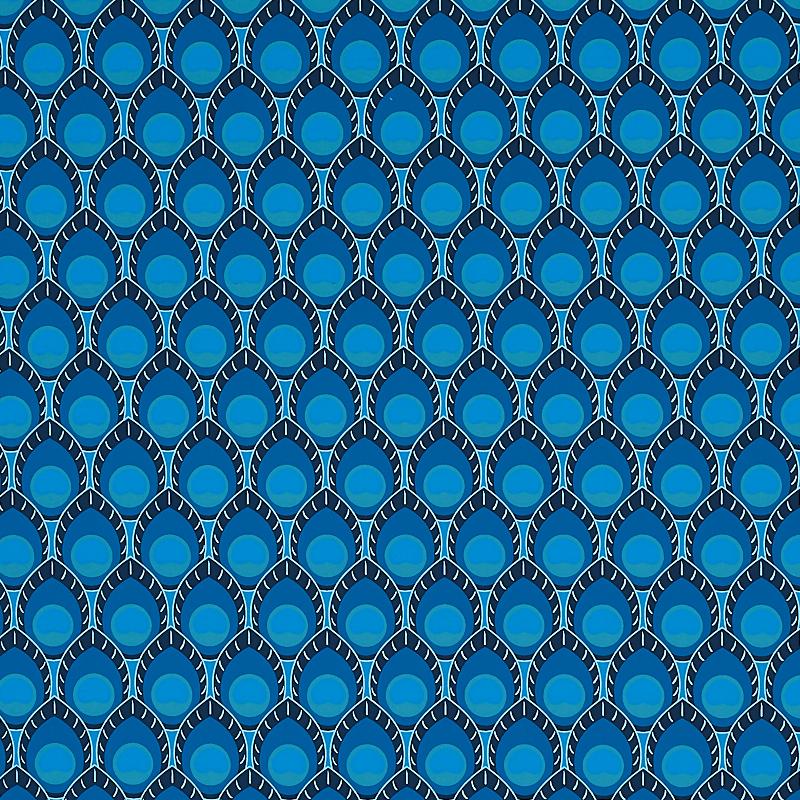 Schumacher Dawnridge Peacock Wallpaper