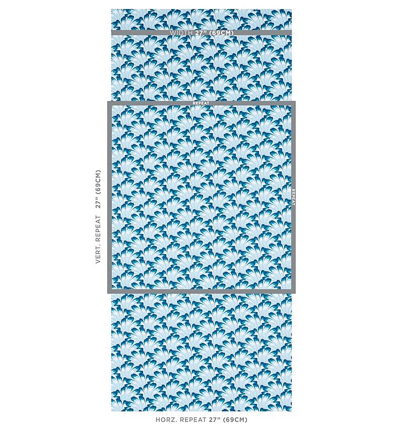 Schumacher Gotham Swing Royal Wallpaper