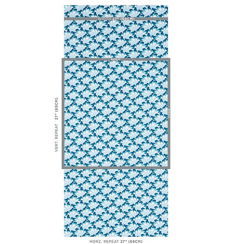 Schumacher Gotham Swing Royal Wallpaper