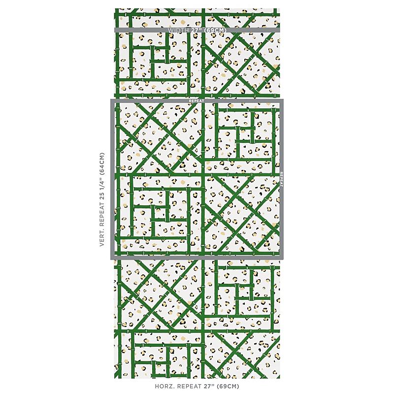 Schumacher Fancy Beast Safari Green/Ivory Wallpaper