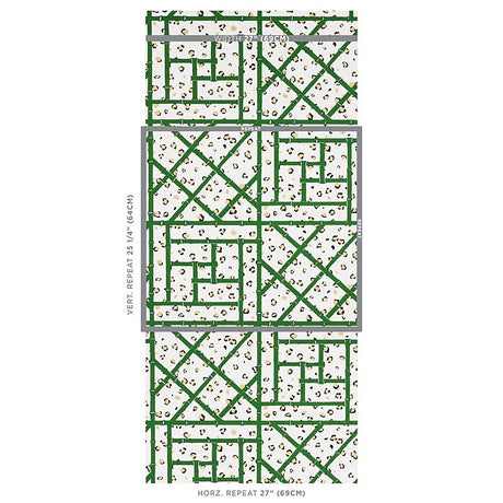 Schumacher Fancy Beast Safari Green/Ivory Wallpaper