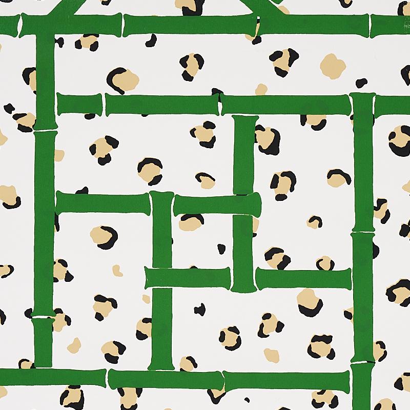 Schumacher Fancy Beast Safari Green/Ivory Wallpaper