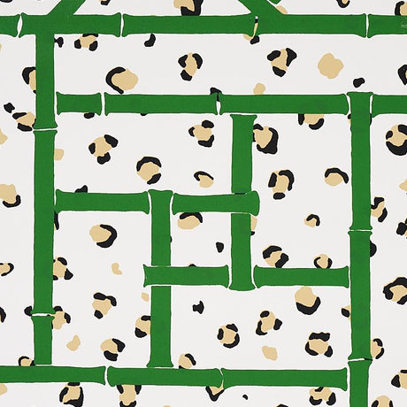 Schumacher Fancy Beast Safari Green/Ivory Wallpaper