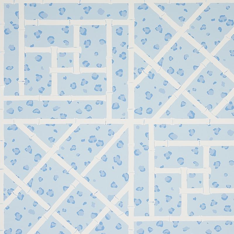 Schumacher Fancy Beast Sky Blue Wallpaper