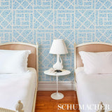 Schumacher Fancy Beast Sky Blue Wallpaper