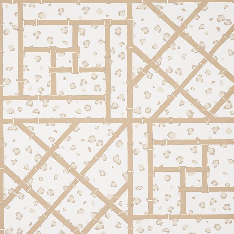 Schumacher Fancy Beast Sand Wallpaper