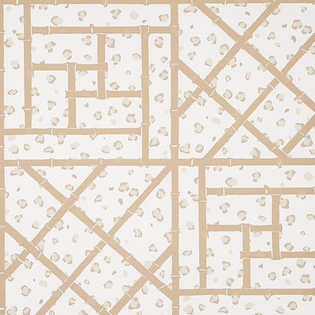 Schumacher Fancy Beast Sand Wallpaper