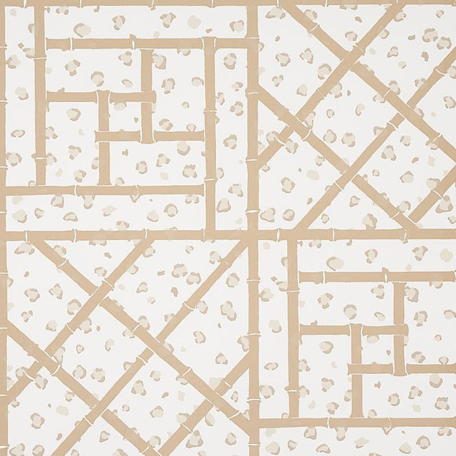 Schumacher Fancy Beast Sand Wallpaper