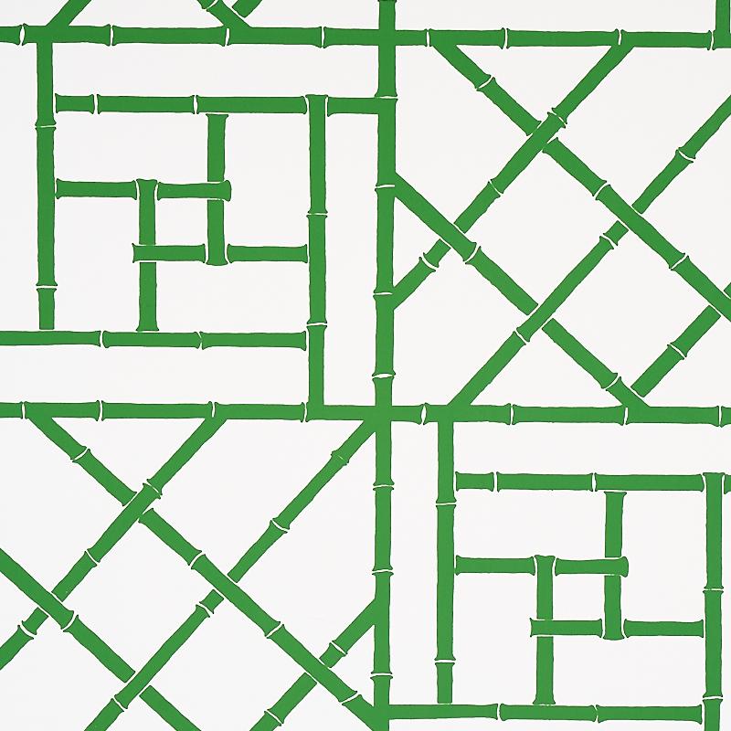 Schumacher Trellis Safari Green Wallpaper