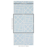 Schumacher Trellis Sky Blue Wallpaper