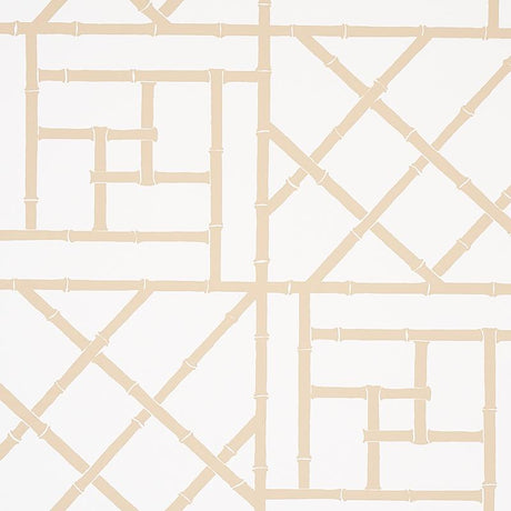 Schumacher Trellis Sand Wallpaper