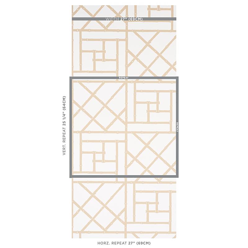 Schumacher Trellis Sand Wallpaper