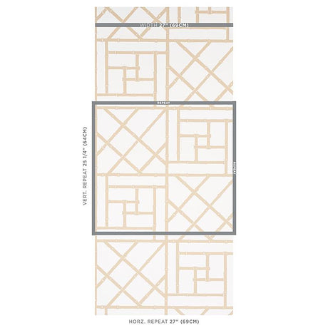 Schumacher Trellis Sand Wallpaper