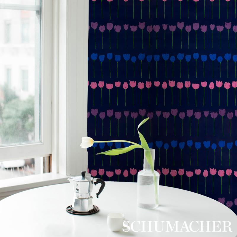 Schumacher Edie Electric Jewel Wallpaper