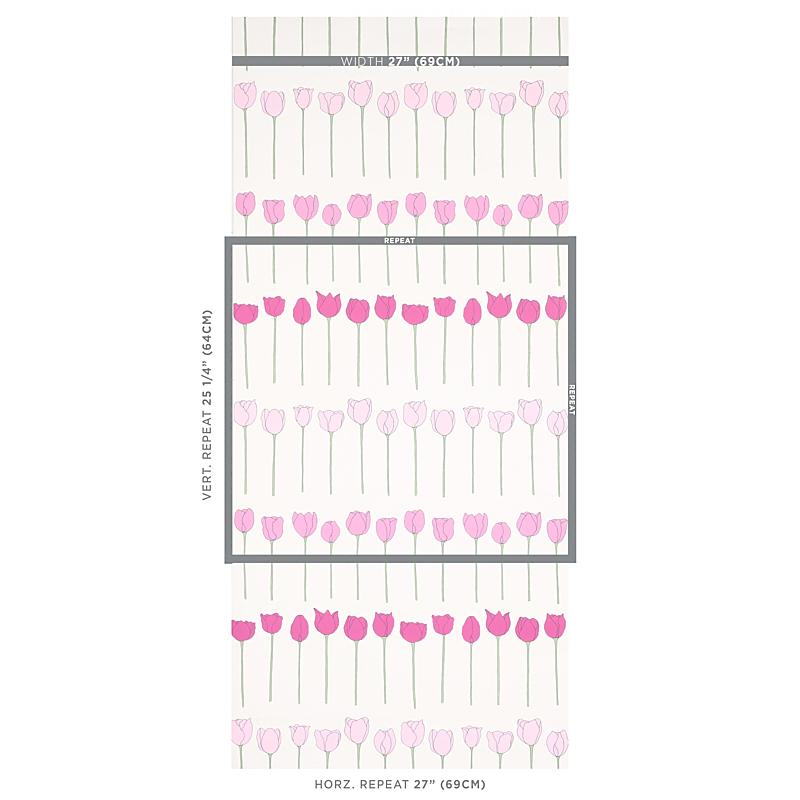 Schumacher Edie Pink Ladies Wallpaper