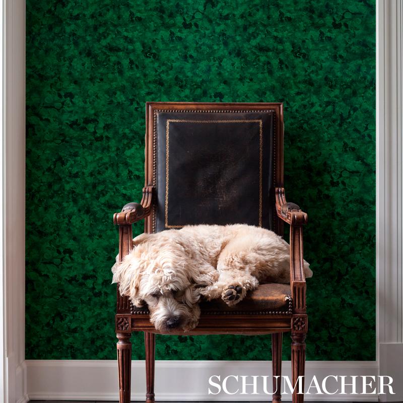 Schumacher Xanadu Malachite Wallpaper