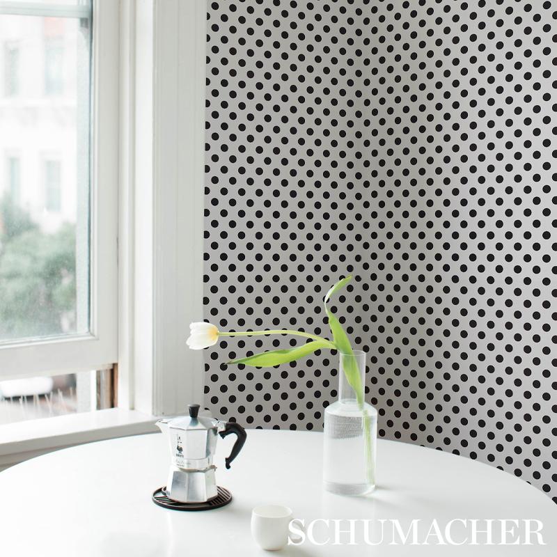 Schumacher Lady Black & White Wallpaper