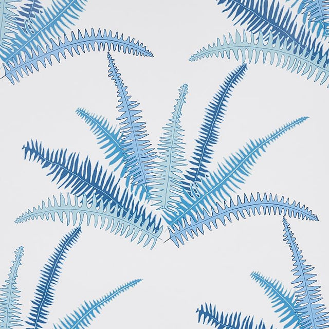 Schumacher Canyon Ferns Lagoon Wallpaper