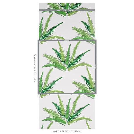 Schumacher Canyon Ferns Jungle Wallpaper