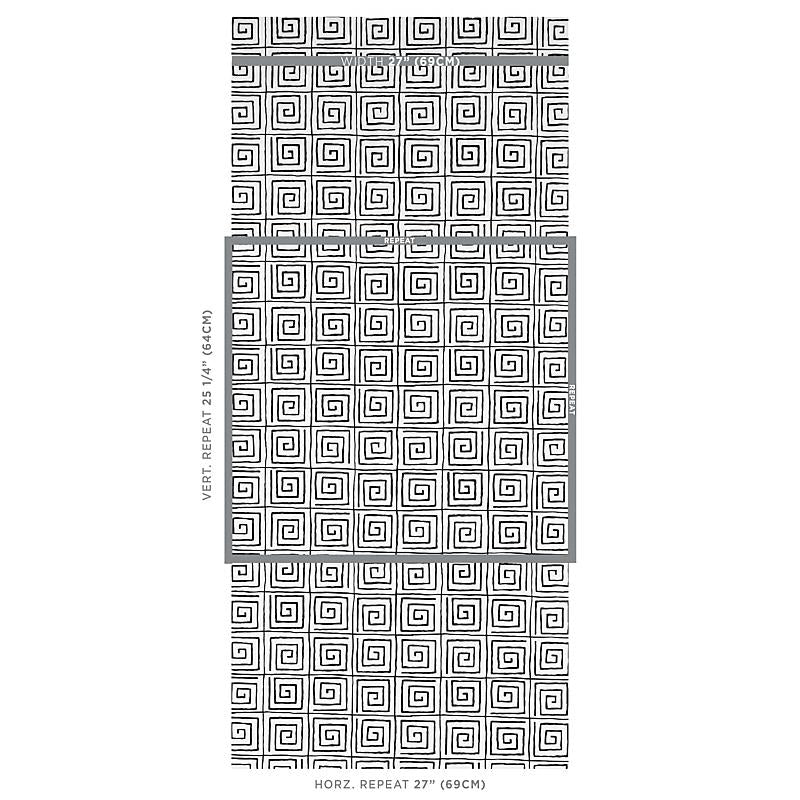 Schumacher Trousdale Black Wallpaper