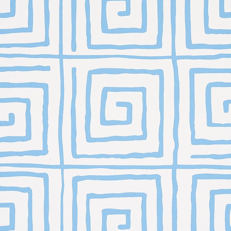 Schumacher Trousdale Aqua Wallpaper