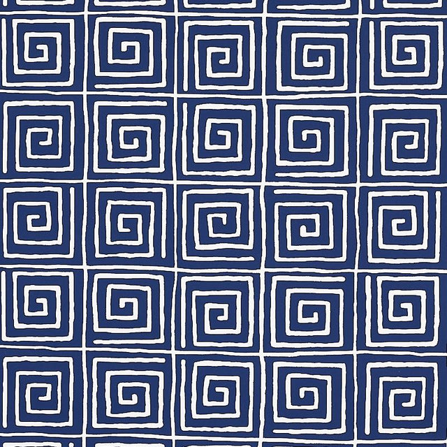 Schumacher Trousdale Midnight Blue Wallpaper