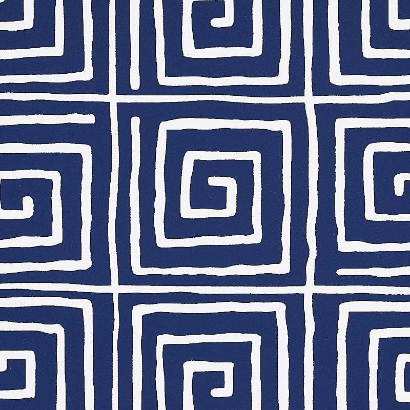 Schumacher Trousdale Midnight Blue Wallpaper