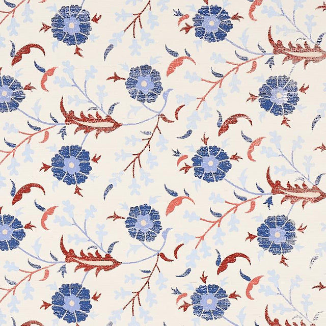 Schumacher Floralia Sisal Parchment Wallpaper