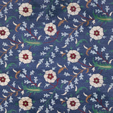 Schumacher Floralia Sisal Indigo Wallpaper