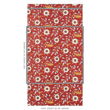 Schumacher Floralia Sisal Garnet Wallpaper