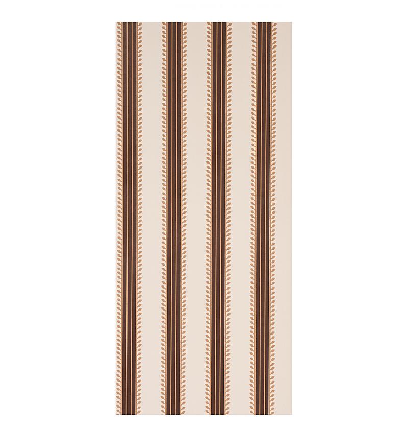 Schumacher Etruscan Stripe Brown Wallpaper