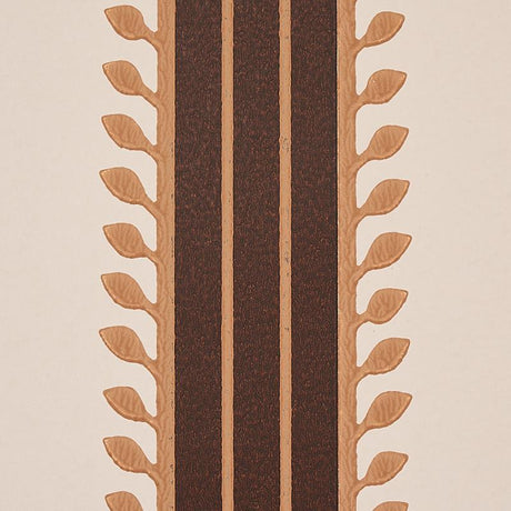 Schumacher Etruscan Stripe Brown Wallpaper
