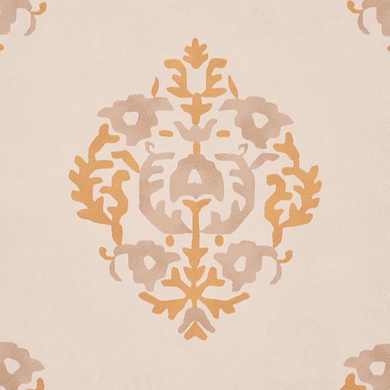 Schumacher Constantine Natural & Ocher Wallpaper