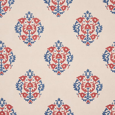 Schumacher Constantine Red & Blue Wallpaper
