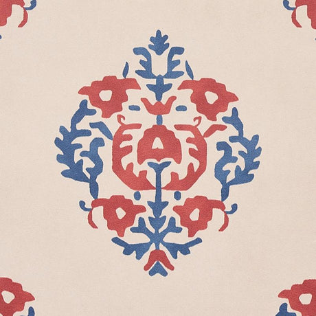 Schumacher Constantine Red & Blue Wallpaper