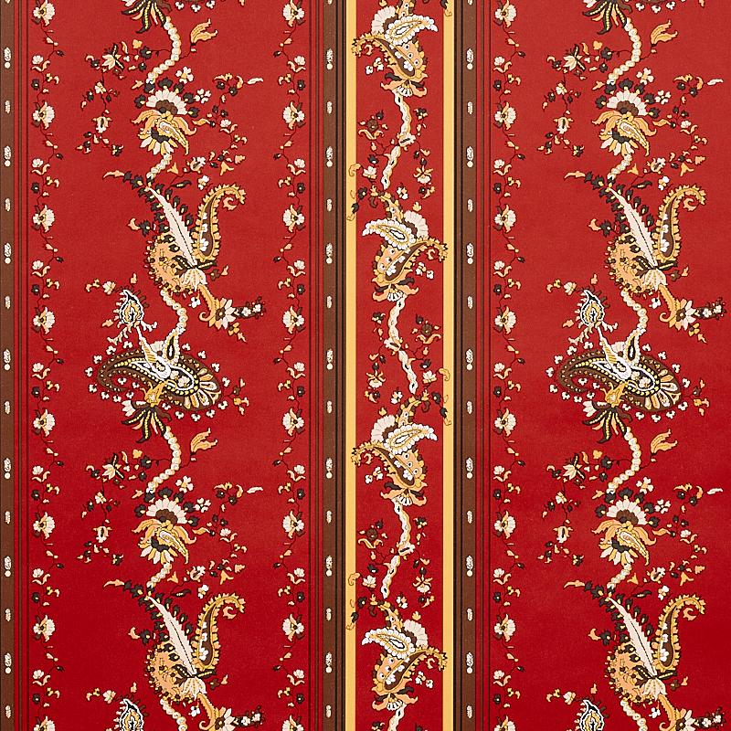 Schumacher Elena Paisley Stripe Pompeii Wallpaper