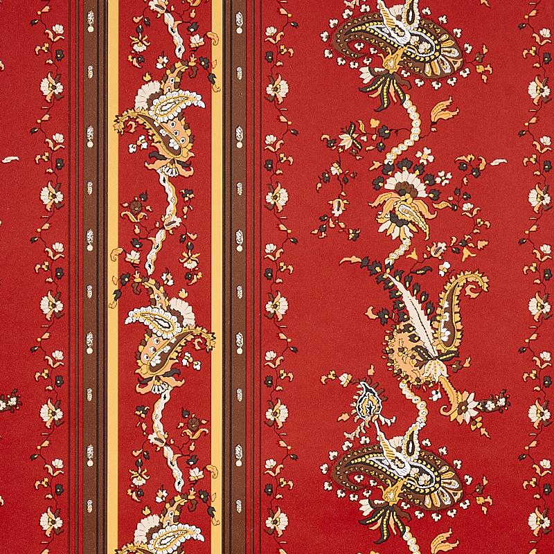 Schumacher Elena Paisley Stripe Pompeii Wallpaper