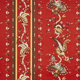 Schumacher Elena Paisley Stripe Pompeii Wallpaper