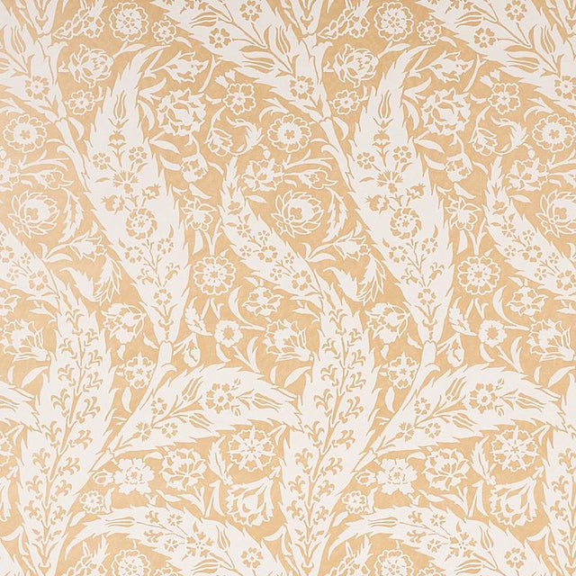 Schumacher Saz Paisley Ochre Wallpaper