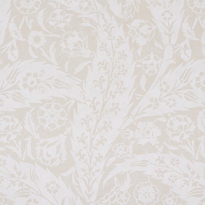 Schumacher Saz Paisley Ivory Wallpaper