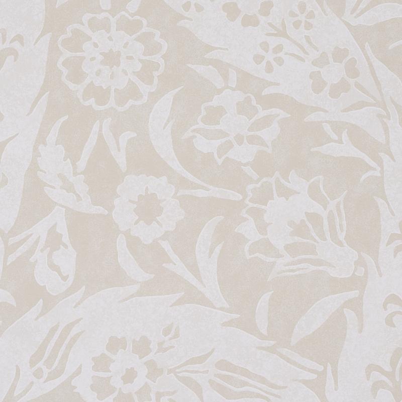 Schumacher Saz Paisley Ivory Wallpaper
