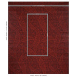 Schumacher Saz Paisley Burgundy Wallpaper