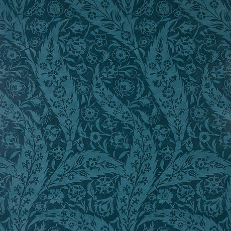 Schumacher Saz Paisley Peacock Wallpaper