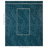 Schumacher Saz Paisley Peacock Wallpaper