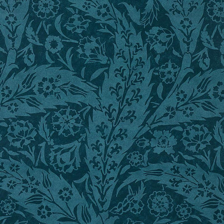Schumacher Saz Paisley Peacock Wallpaper