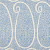 Schumacher Ambala Paisley Sisal Bright Blue Wallpaper